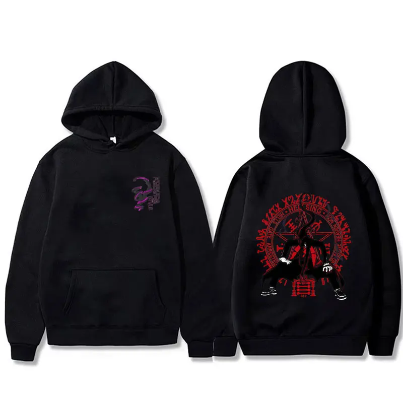 

Anime Hellsing Vampire Alucard Graphic Hoodie Men Women Clothing Cartoon Oversized Hooded Sweatshirt Man Fashion Vintage Hoodies