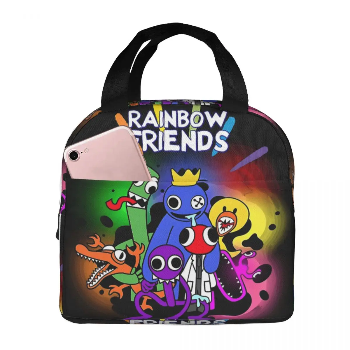 

Сумка для обеда Rainbow Friends для школы, водонепроницаемая термохолодильник для пикника, изолированная коробка для завтрака, женские и детские сумки-тоут