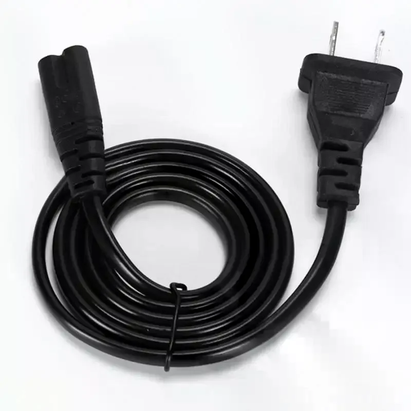US Plug 2-Pin Power Cable For Figure 8 Compatible Devices, 2-Prong Electrical Cord For Laptop Charger TV Radio Speaker