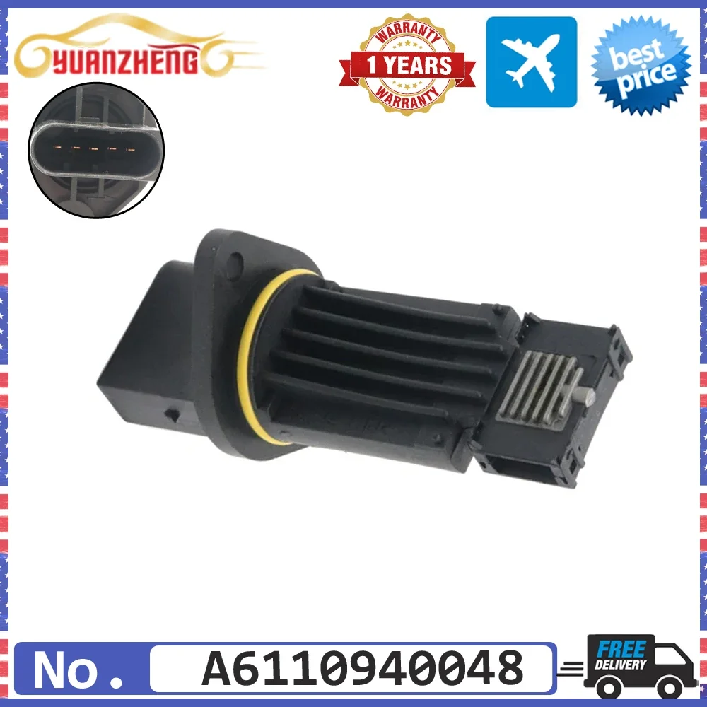 Car MAF MASS AIR FLOW METER SENSOR A6110940048 For Mercedes Benz W210 W203 CL203 S203 C209 S210 W463 W163 W220 C-CLASS E-CLASS