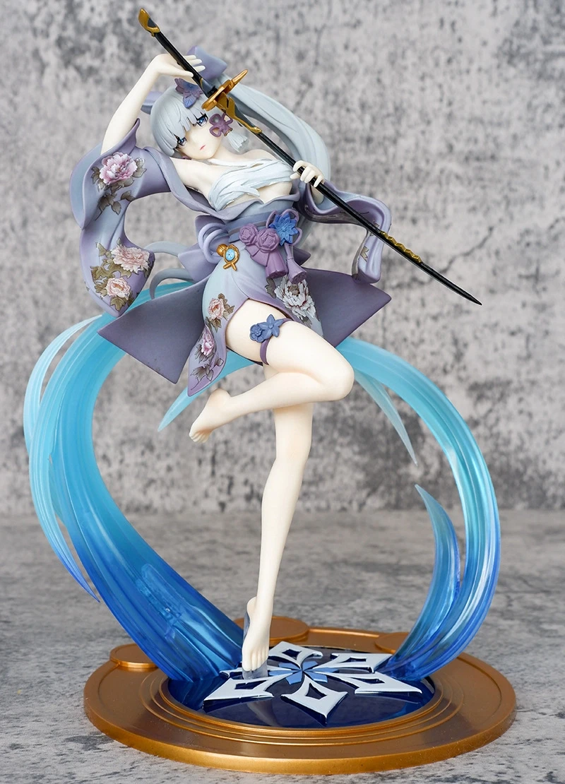 

26 см Genshin Impact Камисато Аяка Красивая Девушка Аниме Фигурки Ручной Работы Настольный Чехол Украшение Украшение Подарок