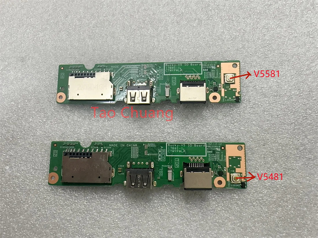 FOR Dell Vostro 5481 V5481 V5581 5581 Ethernet SD Card Reader USB Board Switch Button Board 17B91-1 0DT1MH