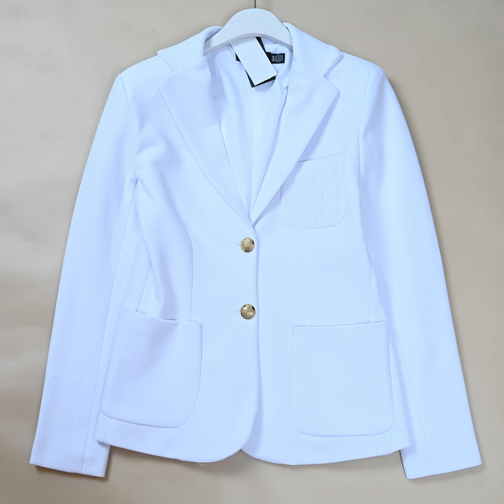 

Эластичный облегающий женский однобортный костюм с вышивкой и мягкой подкладкой Jaet Casual Sle Long Sve Pure Color