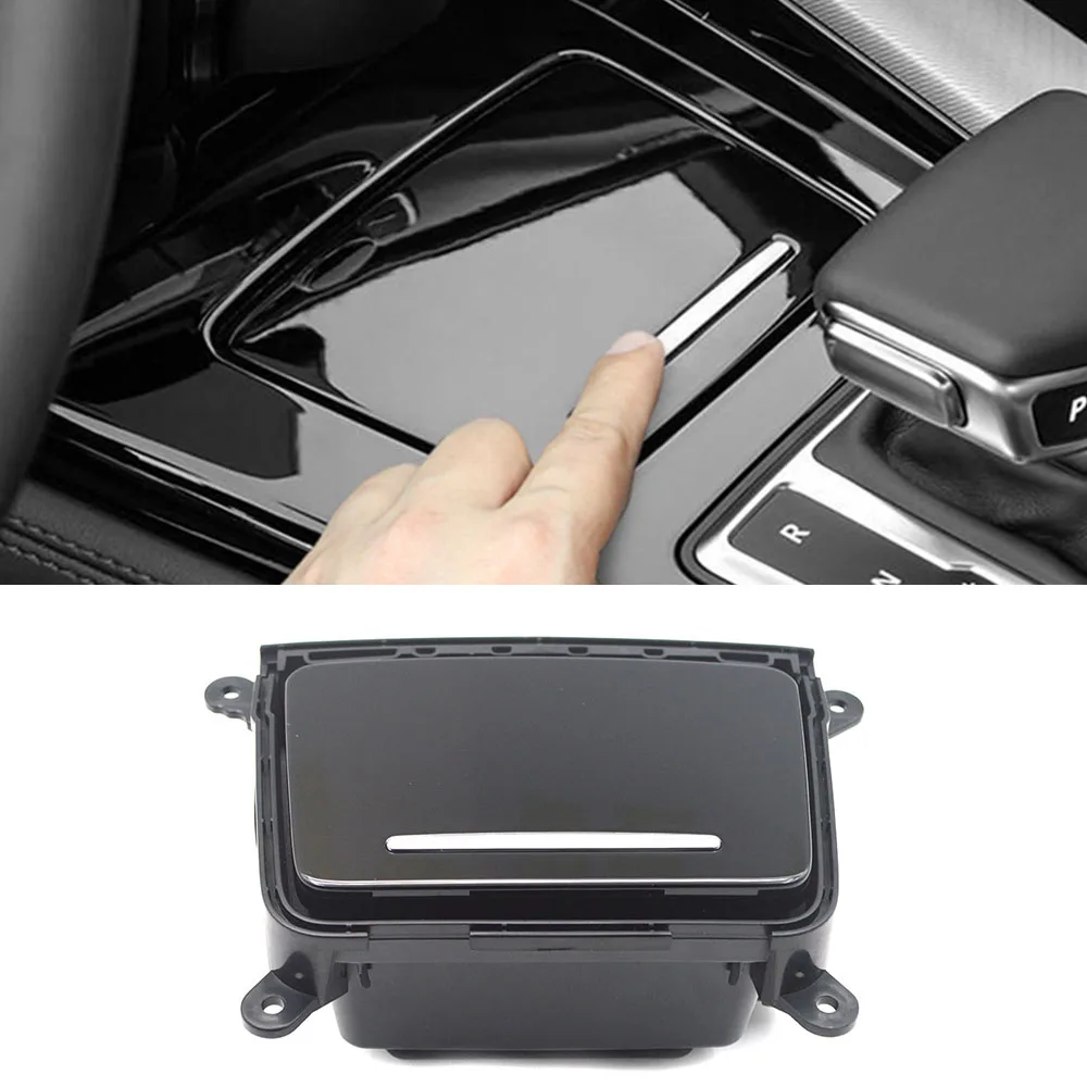 

For Audi A4 B9 A5 Q5 central control lacquer black decorative panel storage box miscellaneous box