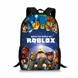 Backpack New Roblox ROBLOX Backpack for Primary and Secondary School Students boys and girls Backpack Lightening zipper shoulder