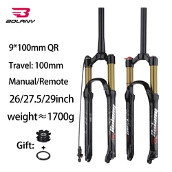 Bolany MTB Air Fork Suspension Bicycle Front Suspension Travel 120mm 26/27.5/29inch Straight/Tapered Tube Bicycle Accessories