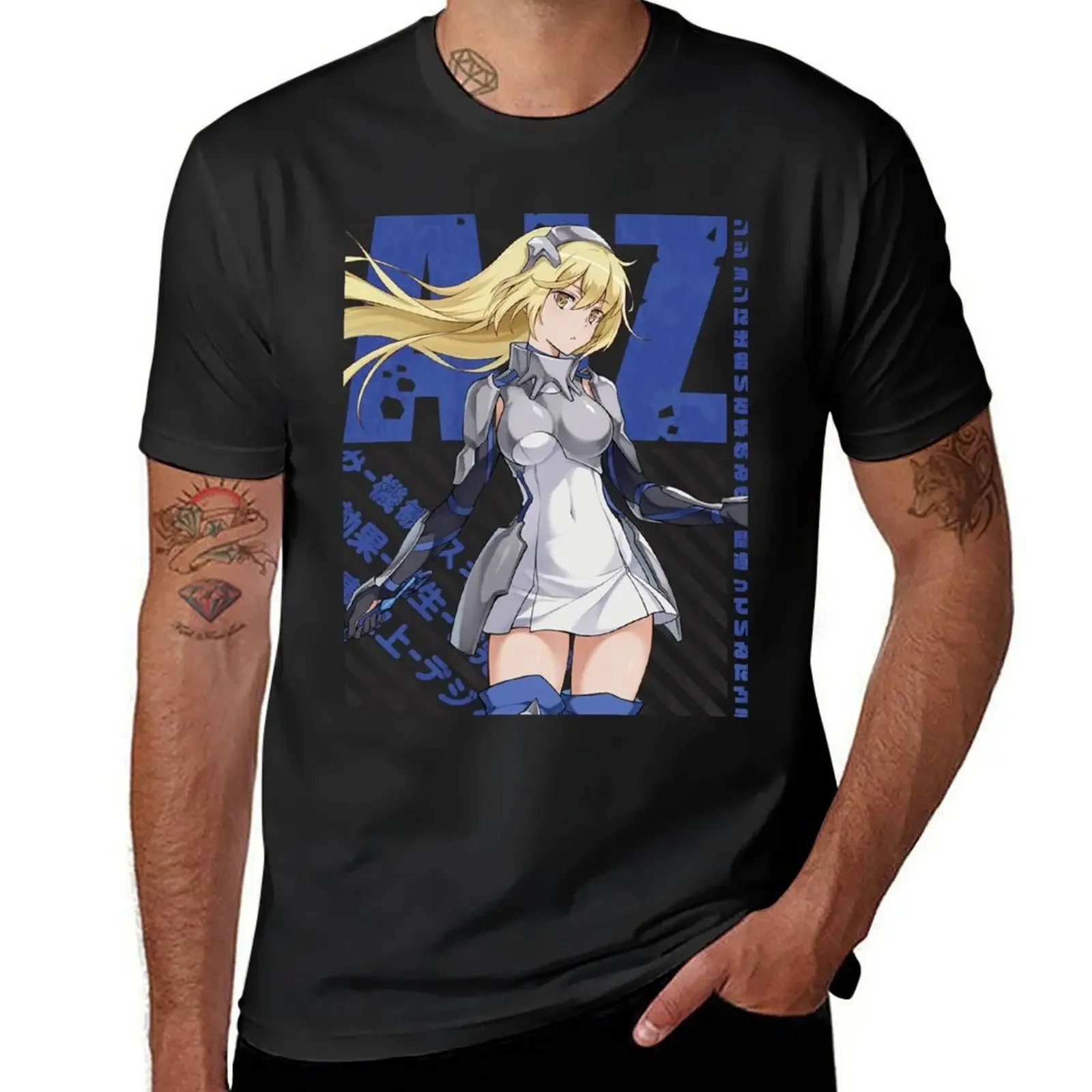 Danmachi - Aiz T-Shirt for a boy oversizeds tees rapper graphic tees mens cotton t shirts