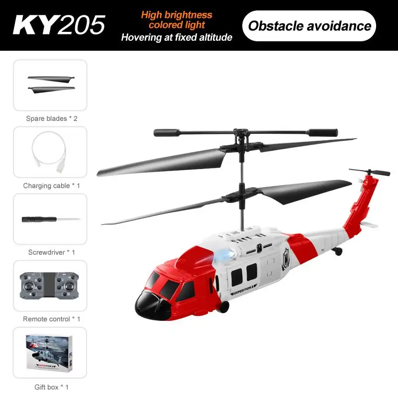 Top KY205 RC Helicopter Drone HD Dual Camera Avoid Obstacle Gesture Sensing Six-axis Remote Control Helicopter Toys for Boys