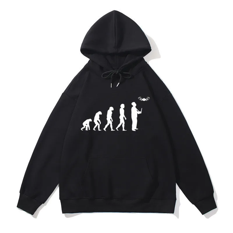 DRONE EVOLUTION Casual Men Women Cotton Hoodies Sweatshirts Streetwear