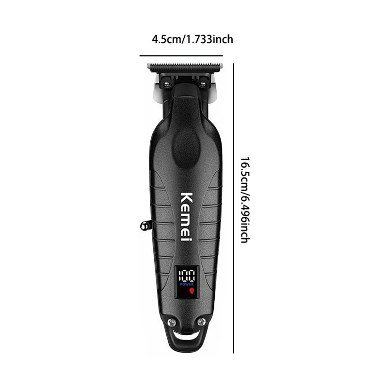 Kemei KM-2293 7000RPM Barber Professional Electric Hair Clipper Trimmer Cordless USB Charging Rechargeable Hair Clippers