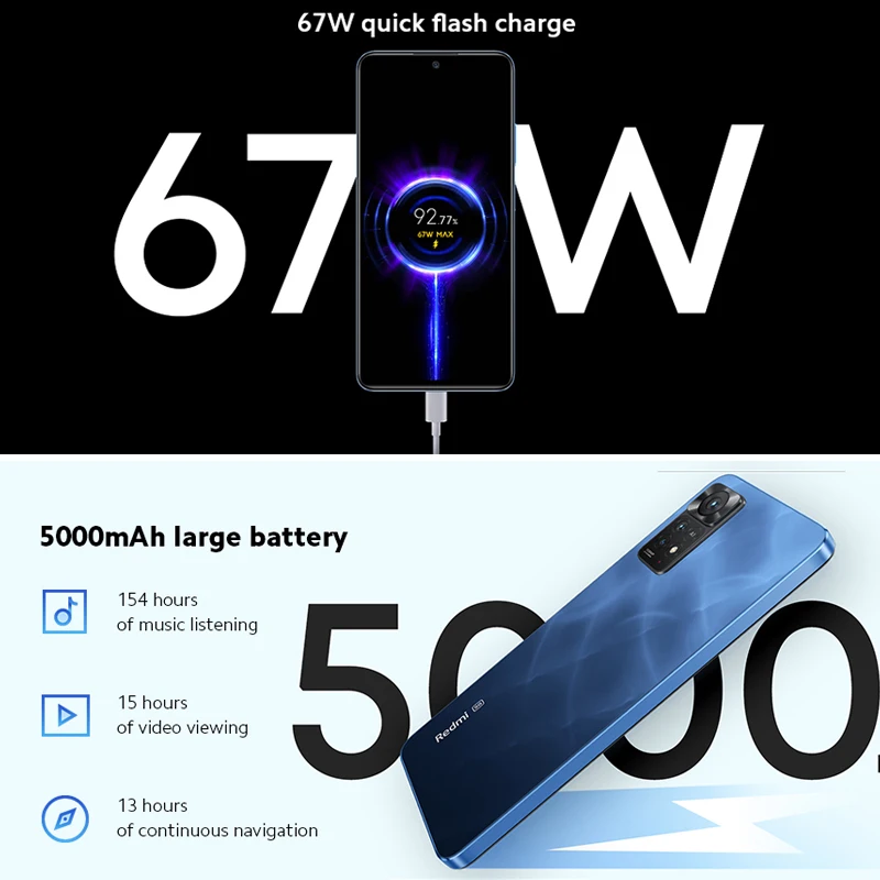 Toàn Cầu Rom Xiaomi Redmi Note 11 E Pro 5G Note 11E Pro Snapdragon 695 108MP Camera 67W sạc 120Hz Điện Thoại Di Động