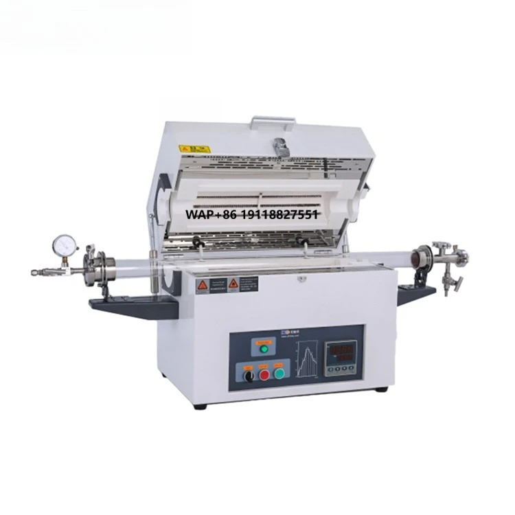 Horno de tubo horizontal de cuarzo al vacío CVD de laboratorio 1200C