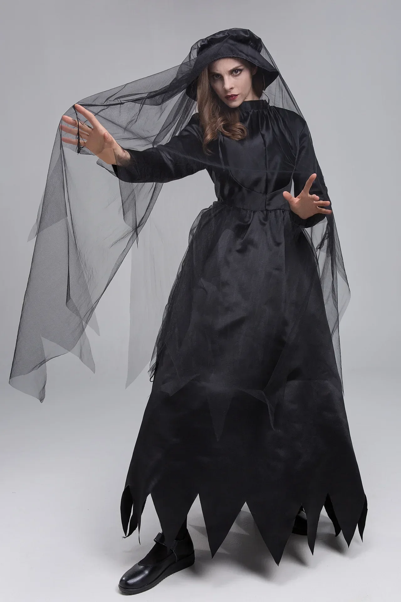 Women's Halloween Horror Love Zombie Costume Vampire Devil Outfit for Bar Party Stage - New Spiritual Theme