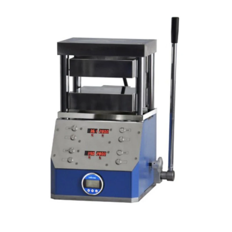 Laboratory Heated Hydraulic Press Machine 300°C 500°C Manual Integrated Vacuum Hot Press With Heating Die