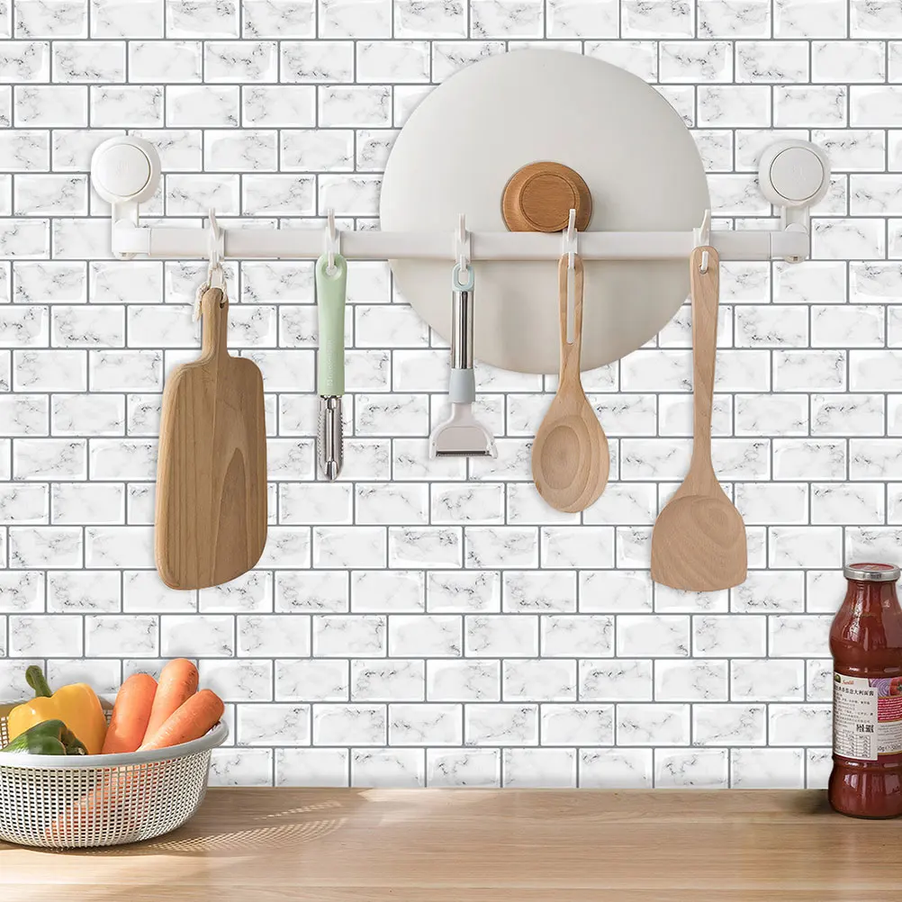 

2pcs Waterproof Stickers Tiles for Kitchen Bathroom Backsplash Peel Stick T80018 Garden Stick On Tiles Kitchen Backsplash