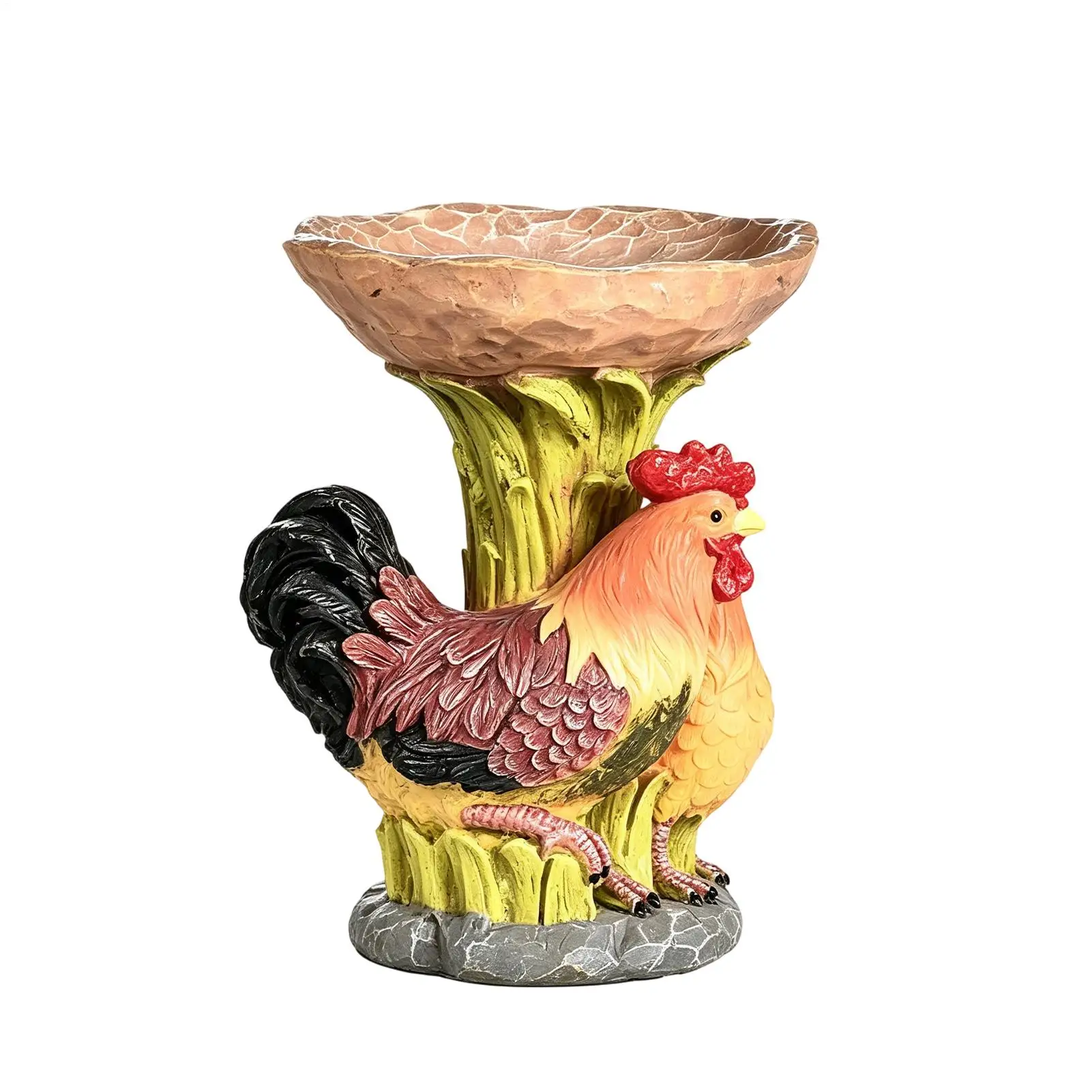 Garden Bird Feeding Bowl Resin Multifunctional Standing Bird Feeder Bowls For Patio For Macaws Budgies Parrot Sparrow Parakeet