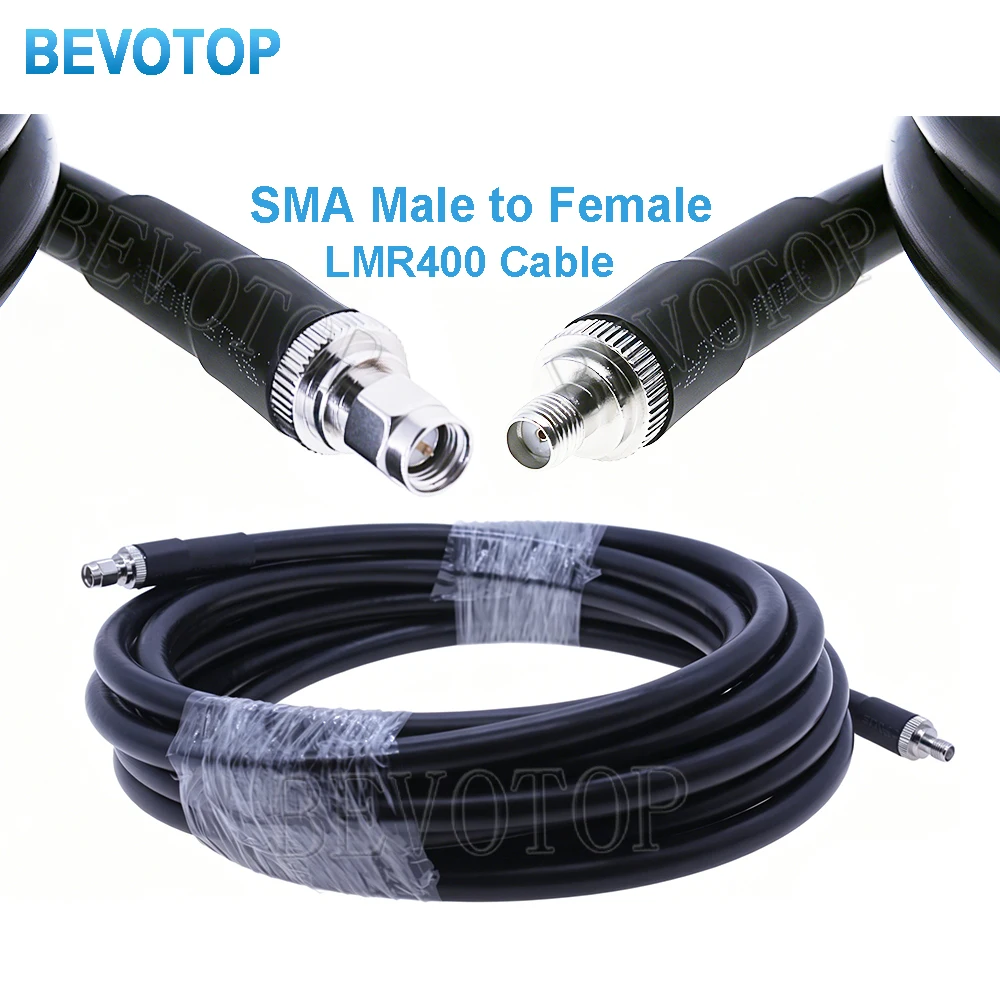 LMR400 Cable SMA Male to SMA Female Connector LMR400 Cable Cord 50 Ohm 50-7 RF Coaxial Extension Jumper Pigtail Adapter