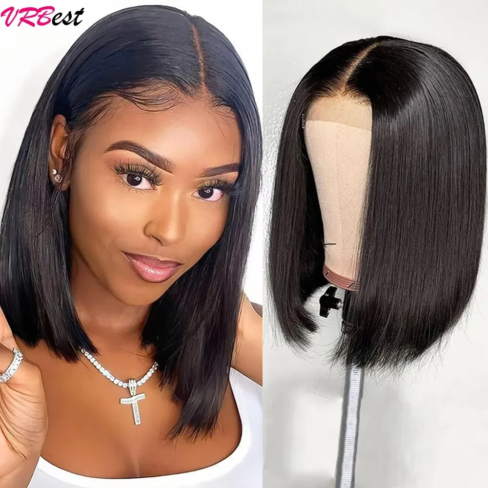 

250% плотность износ и Go безклеевой парик Боб для женщин прямые волосы боб готовые к работе человеческие волосы парики 4x4 парик на сетке натуральные волосы