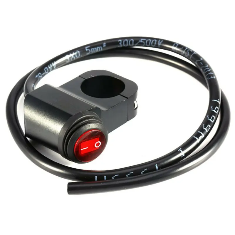 motorcycle handlebar switch 16A 12V Aluminum Quad for ATV Bike Handlebar LED Switch Rocker Button 3 wires for 7/8\