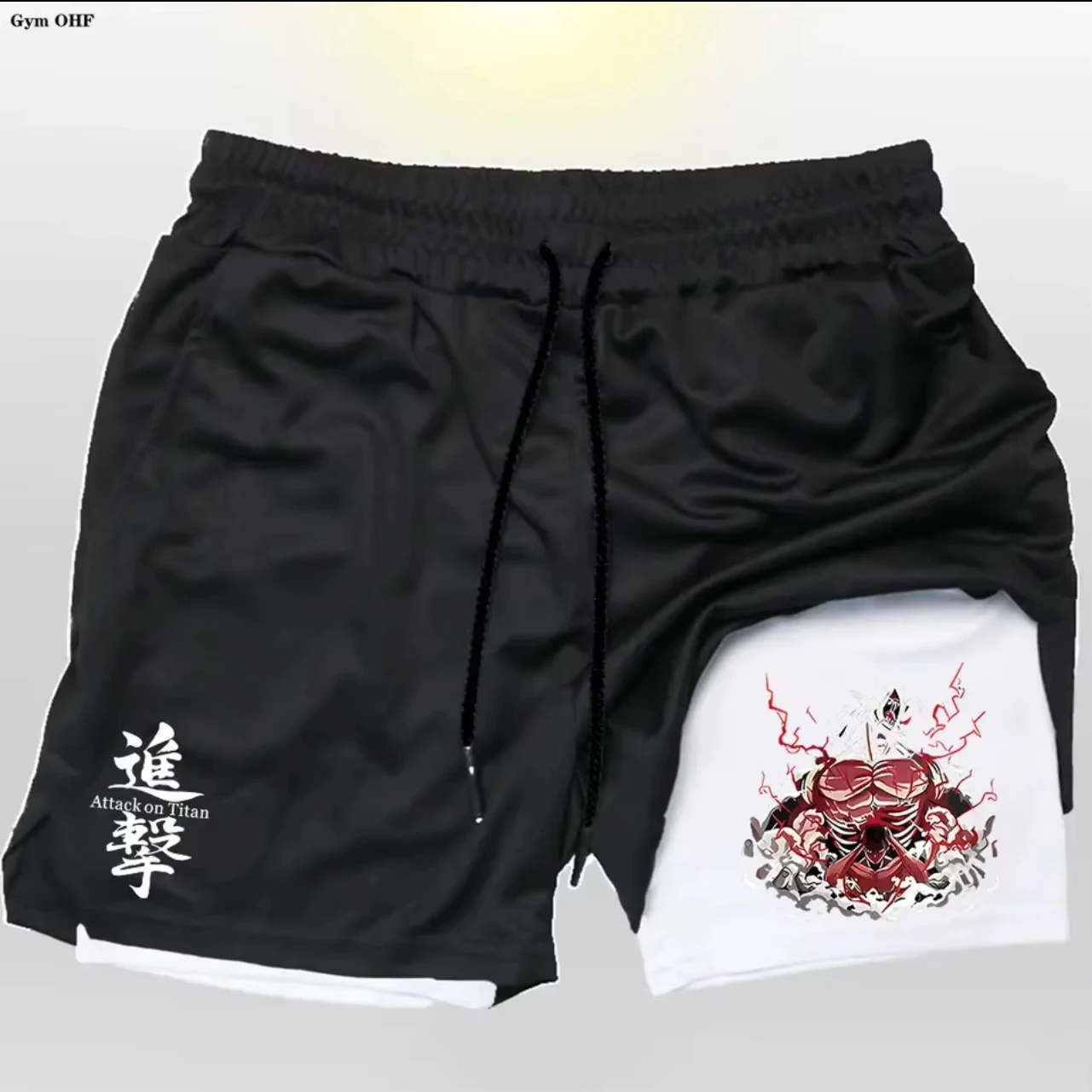 shorts-masculino-2-em-1-mistura-de-algodao-fitness-academia-ataque-em-tita-anime-japones-camada-dupla-secagem-rapida-moletom-esportivo
