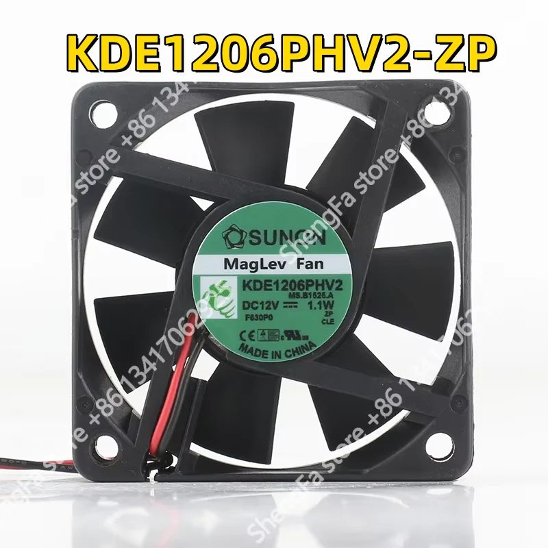 Cooling fan Sunon 5V 24V 48V 6015 60X60X15MM 6CM maglev projector Monitor quiet case charger KDE1206PHV2-ZP DC12V 1.1W