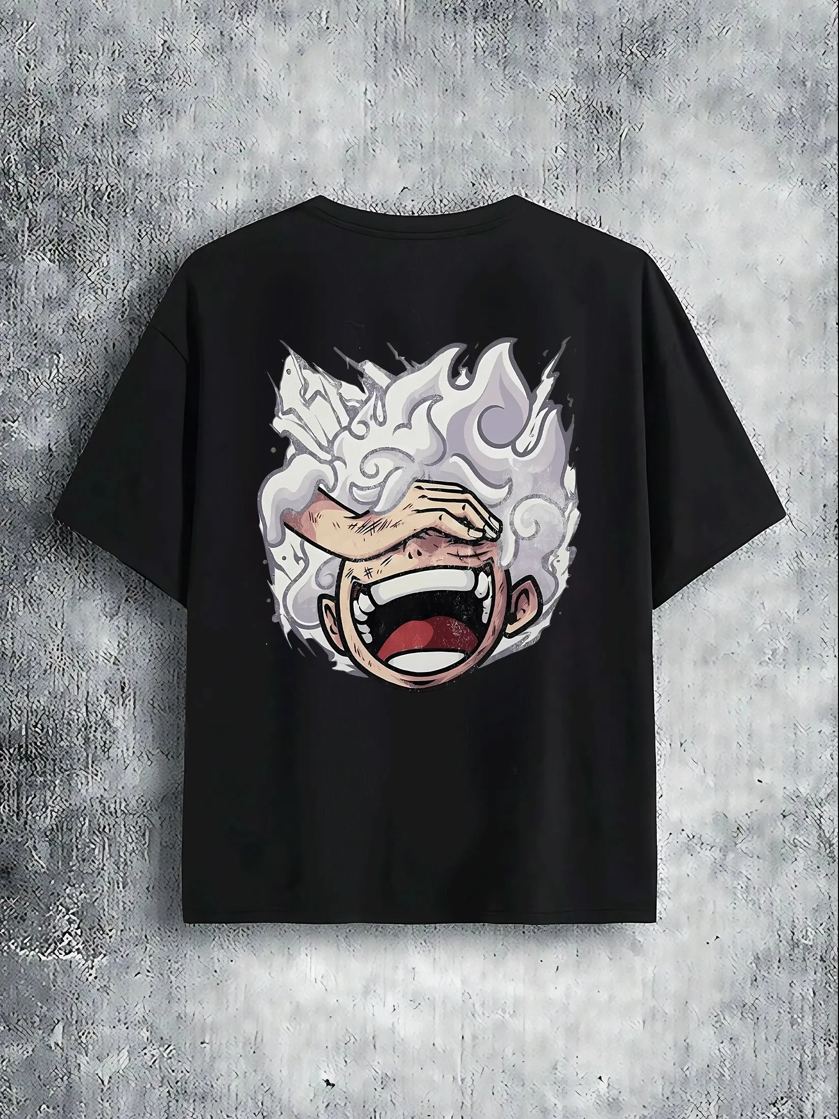 Camisas de hombre de Anime de una pieza luffy, camiseta gráfica de doble cara de gran tamaño, camiseta informal de verano Y2k de manga corta para mujer, Tops de calle