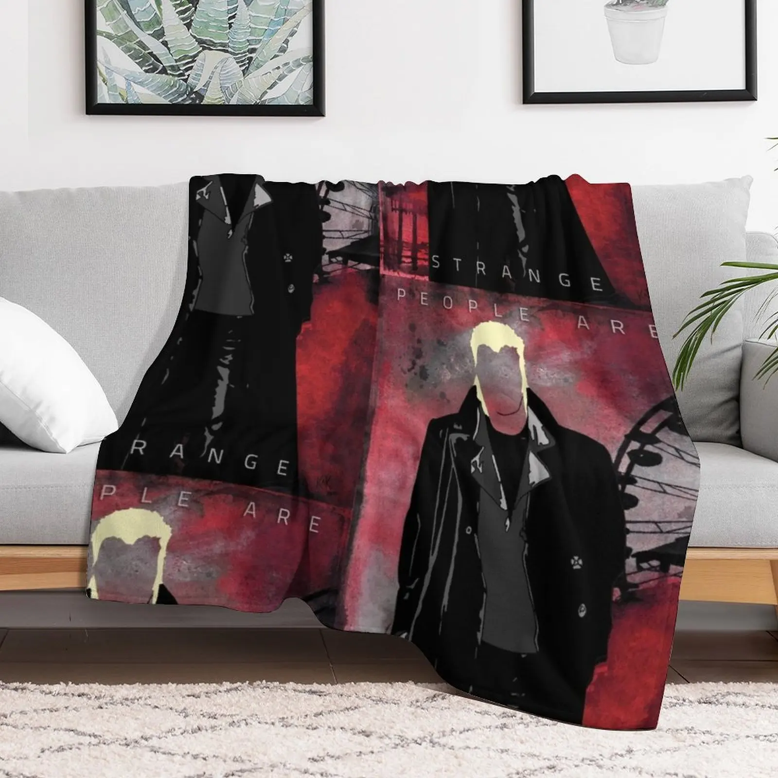 

PEOPLE ARE STRANGE Throw Blanket Kid'S Loose Summer Vintage Blankets