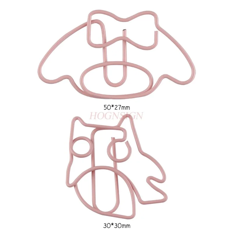 Cartoon Coruja Paper Clips, Marcadores bonitos, Rosa, Formas criativas, 10pcs