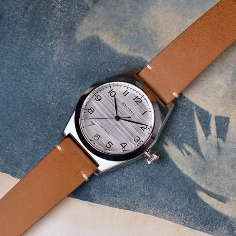 Baltany 2025 New Men's Automatic Mechanical Watch NH38 Sapphire Crystal Blue Hands Stainless Steel Reloj Hombre