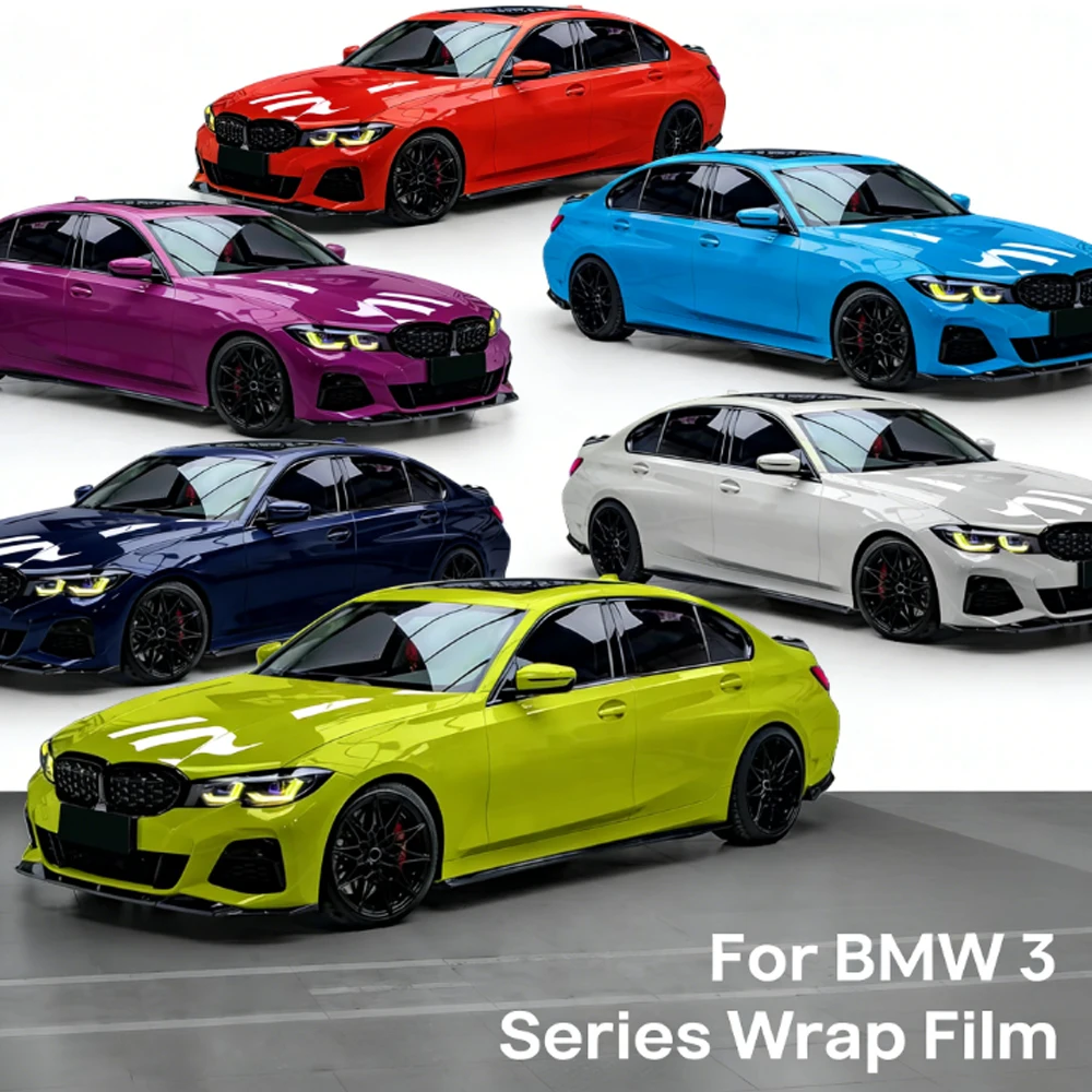 Car Vinyl Warp Film PET Film Color Change Decals Auto Body Self-adhesive Stickers Accessories For BMW 3 Series M3 E90 F30 G20