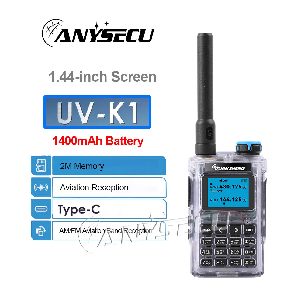 quansheng-uv-k1-mini-kong-5w-high-power-walkie-talkie-dual-band-two-way-radio-transparent-case-portable-ham-radio-2026