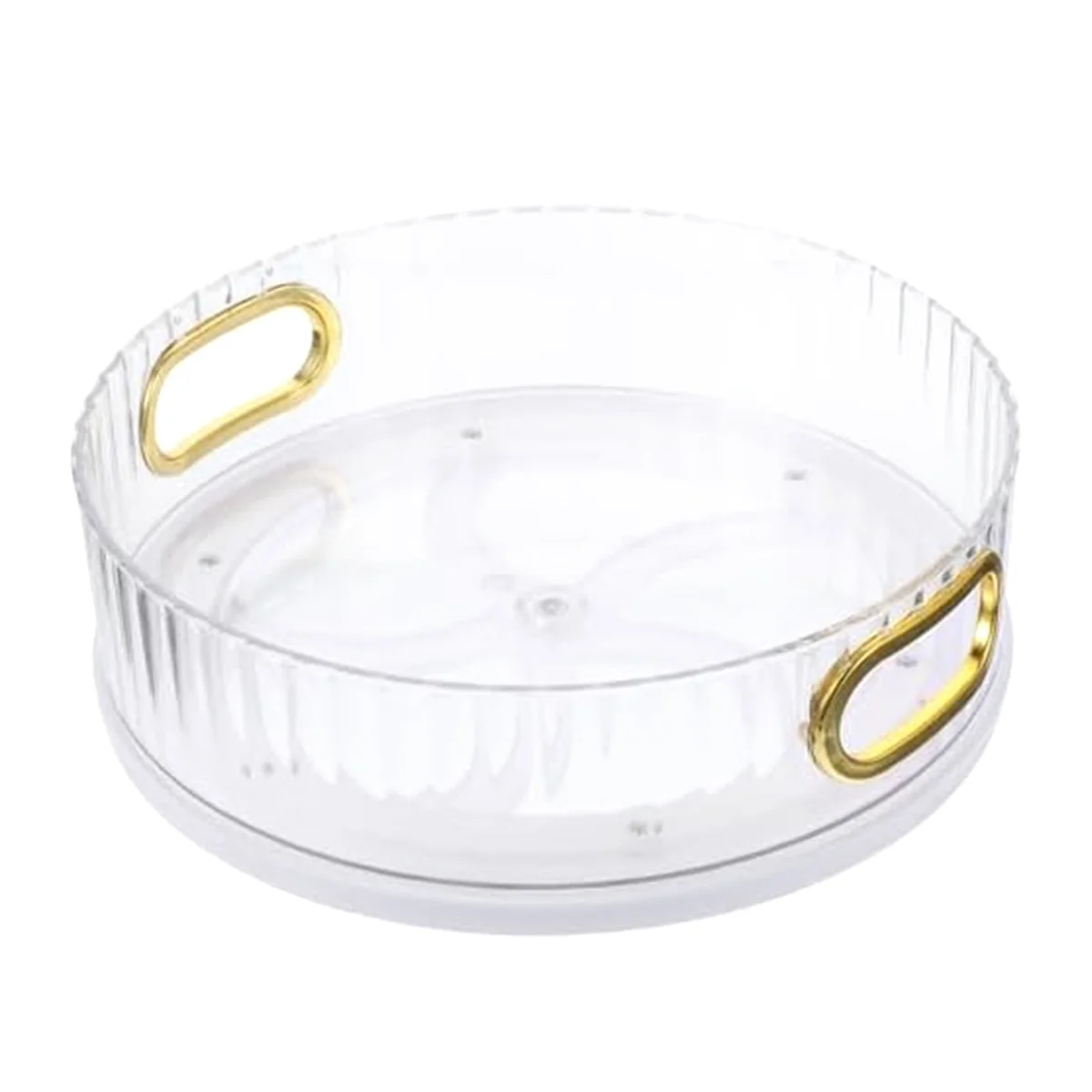 Perfume Tray Makeup Lazy Susans 360 Rotating Makeup Organizer with Hand Round Clear Perfume Tray Decorative