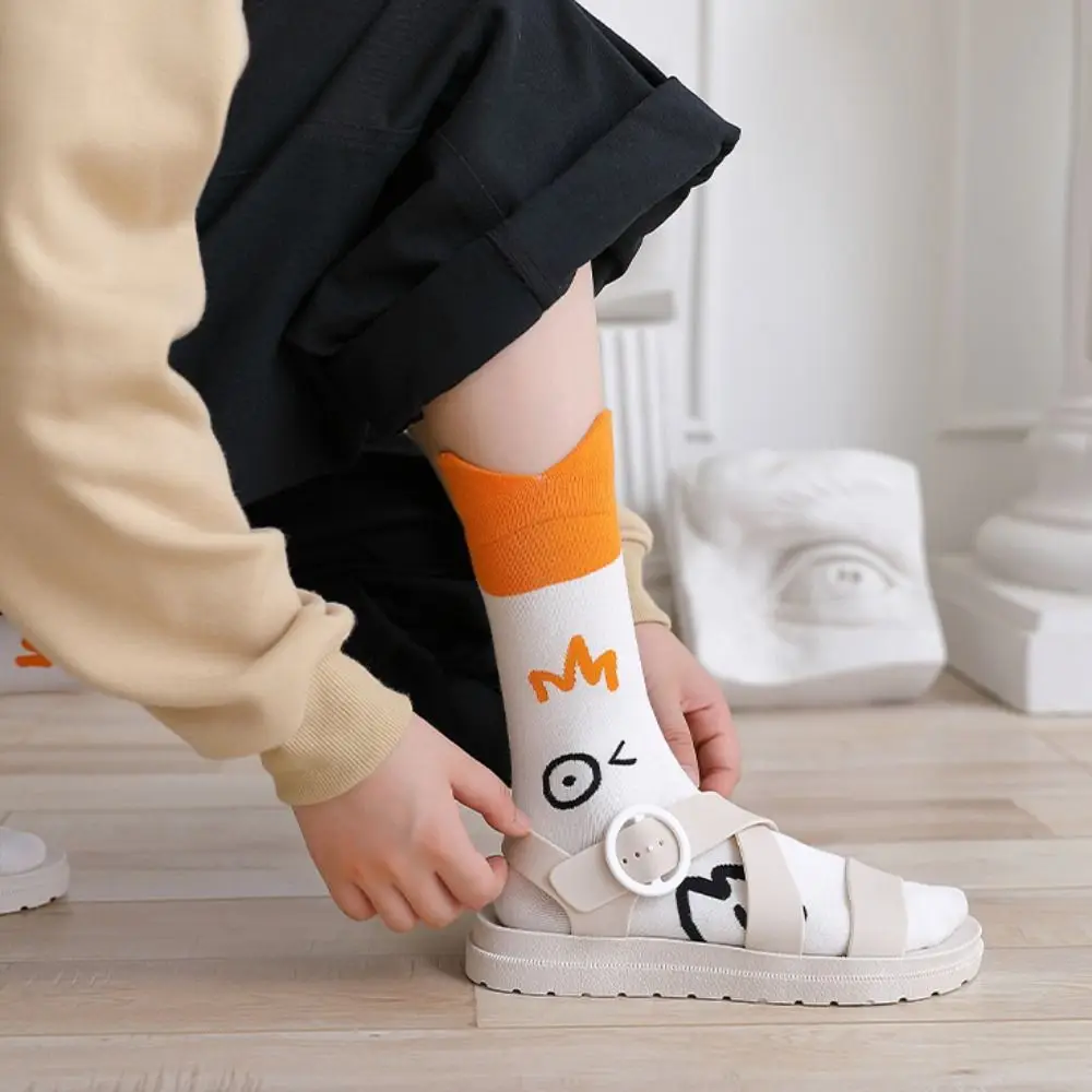 Cotton Tube Socks Funny Cartoon Cute Thick Long Socks Duck Tide Socks