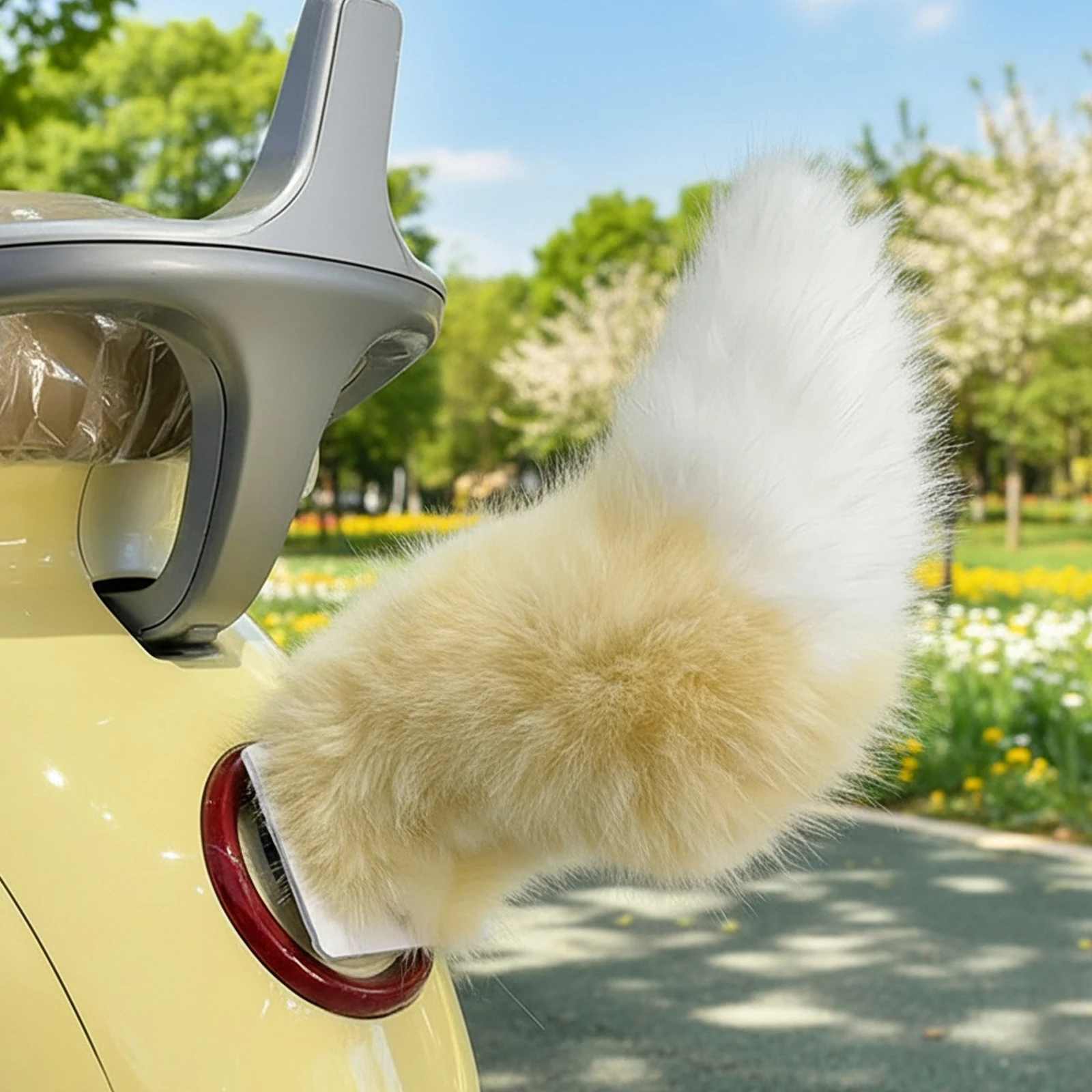 Remote Control Vehicle Electric Tail Rechargeable Moving Tail Universal Easy To Install for Auto Trunk Charm Cosplay Accessory