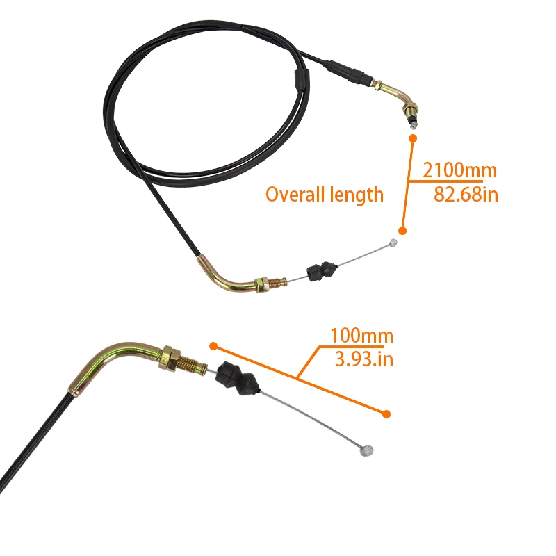2100mm Motorcycle Refitting Throttle Cable Wire Line For Honda GY6 GY6150 150cc Modified Carburetor Bucket Throttle Line