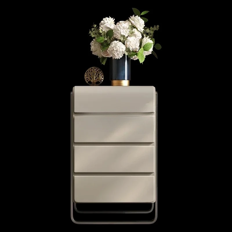 09 خزانة بأدراج تخزين لغرفة النوم من خشب الجوز الفاخر والحديث المخصصة وثلاثة أربعة ستة خزانة عمودية #1