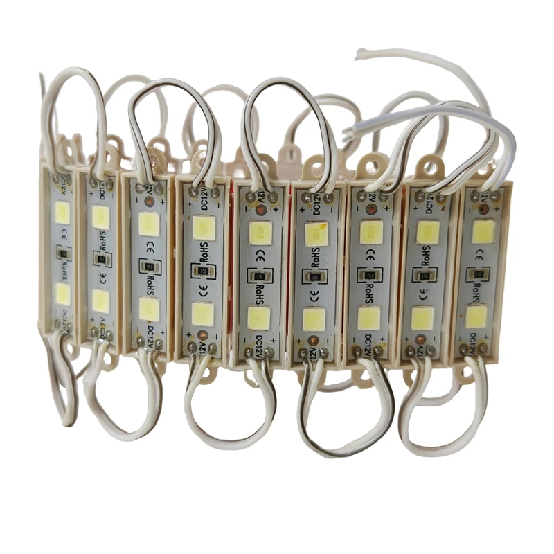 200 قطعة وحدة مصباح تلفزيون Led صغير تيار مستمر 12 فولت 5054 2LED وحدات 0.6 واط مقاوم للماء الخلفية الإعلان ضوء تصميم أكثر إشراقا