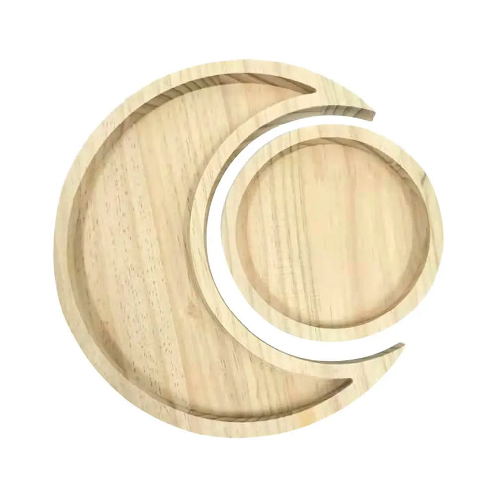 1Set Moon Tray Crystal Stone Storage Exquisite Craft Tabletop Decor Smooth Surface Elegant Gift Home Furnishing view 2