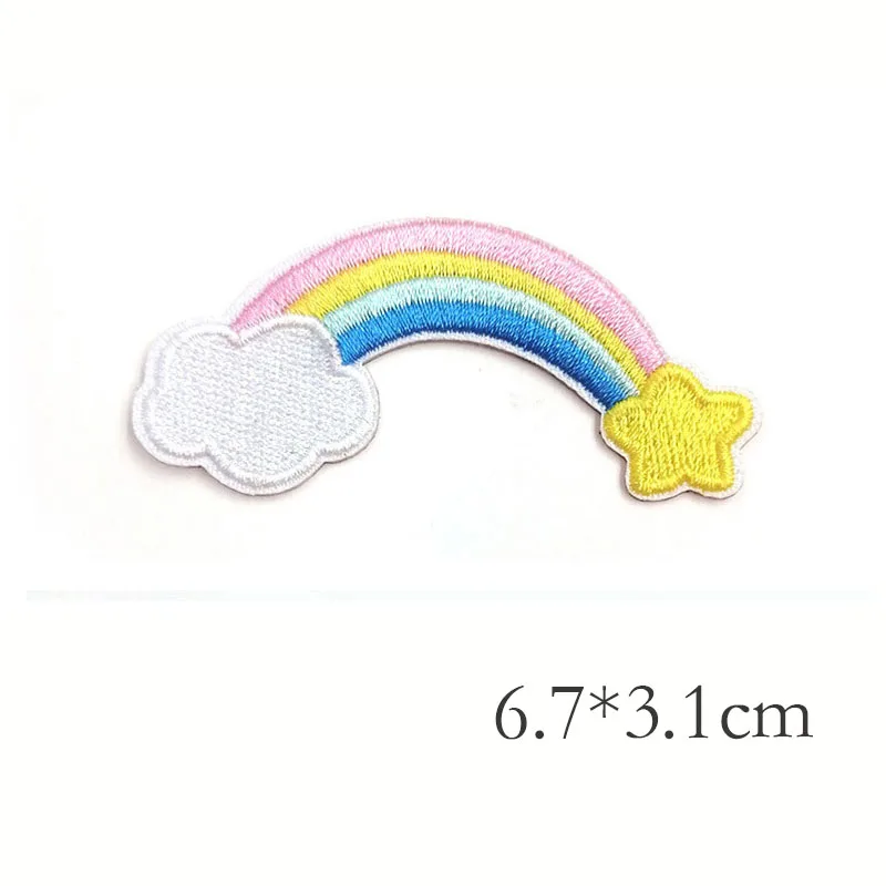 Cute Rabbit Meteor Cherry Crown Self-adhesive Embroidery Patch Applique DIY Mobile Phone Cases Student Stationery Stickers