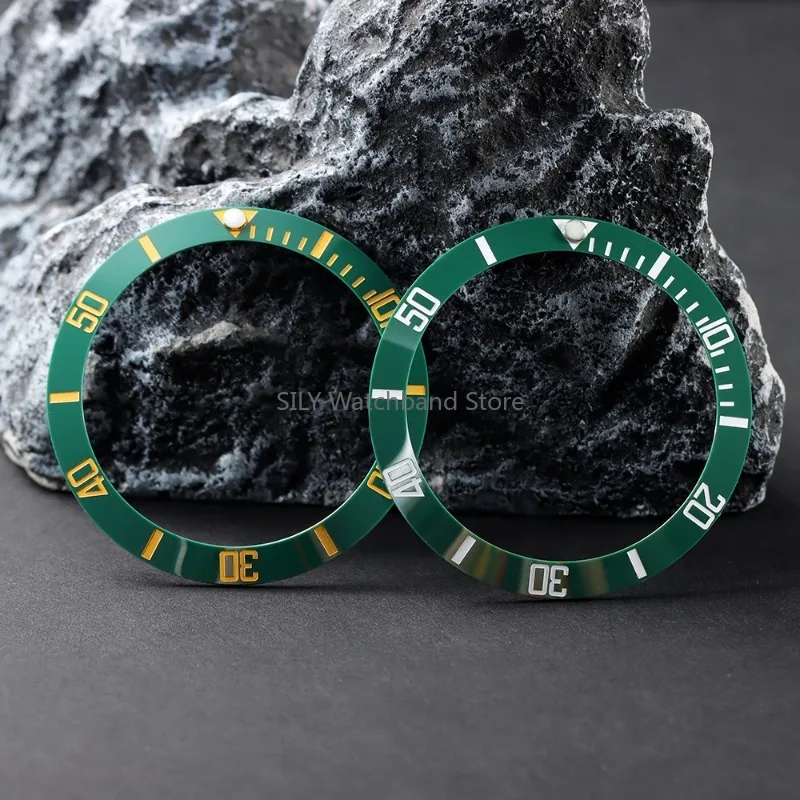 38 مللي متر سبائك السيراميك ساعة الحافة إدراج حلقة المنحدر صالح 40 مللي متر التلقائي الميكانيكية ل NH35/34 GMT الغوص ساعة جزء ملحق