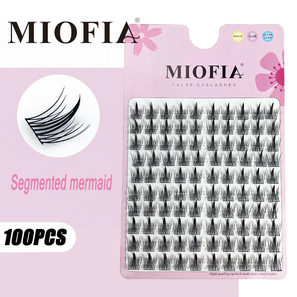 1 Box/100 Bündel Nerz-Kunstwimpern 3D Natürliche Russische Einzelwimpern Manga-Wimpernverlängerung Wimperncluster Make-up-Tool – Detail 1