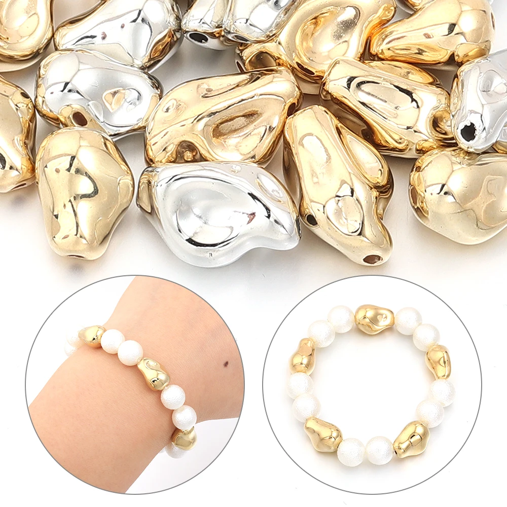 30cs/Lot Irregular Plastic CCB Beads Baroque Style Charm Beads for Necklace Bracelet DIY Handmade Jewelry Making Accessories