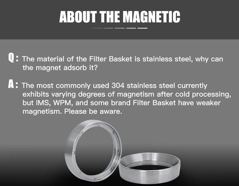 Kaffee Dosierung Ring Magnetische Edelstahl Dosierung Trichter Für 51mm 54mm 58mm Siebträger Espresso Maker Zubehör Barista werkzeug – Detail 10