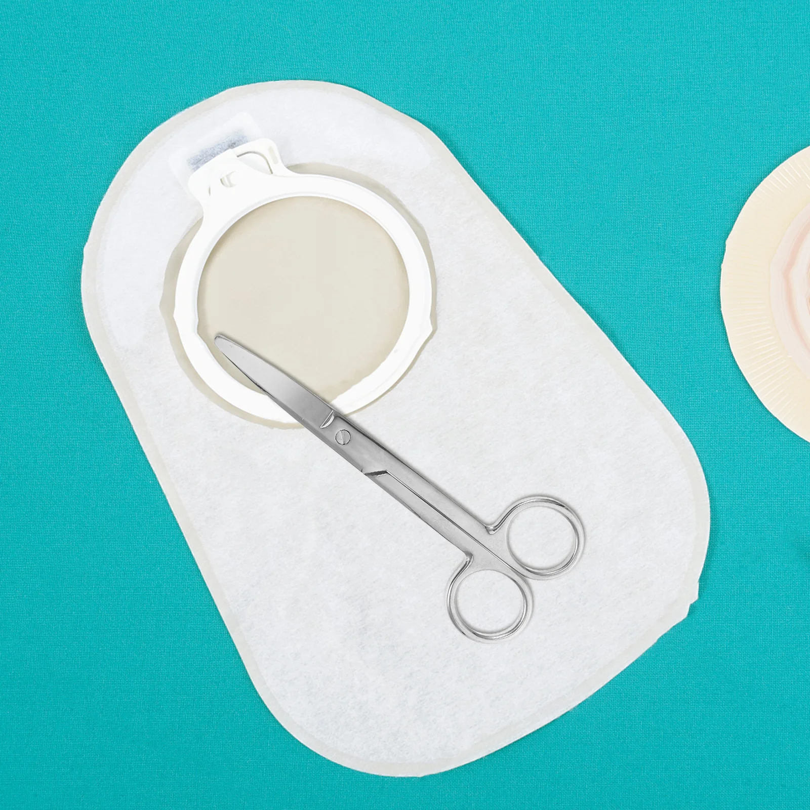 

1pc 14Cm Ostomy Scissors Stainless Steel Rustproof Blunt Tip For Cutting Bag Colostomy Supplies Medical Tool Metal