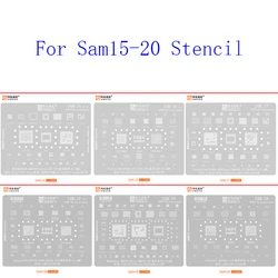 AMAOE Sam15-21 BGA Reballing Stencil for Samsung S21 S22 S23 S24 S25 Plus Ultra Z Flip3 W22 A33 A53 A13 A21S F13 M33 A14 A54 A15