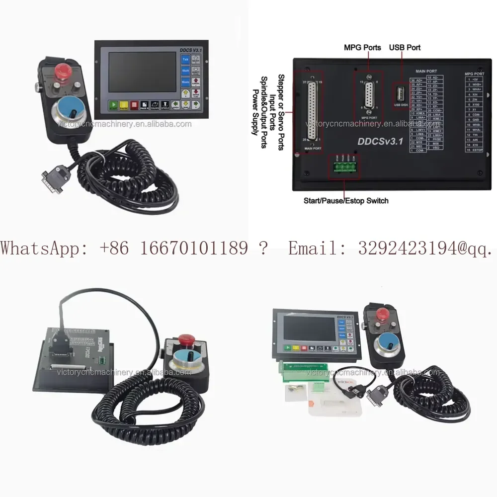 3 Axis 4 Axis 500Khz DDCS V3.1 Offline Motion Controller Engraving Machine Controller With Handwheel 1474 MPG