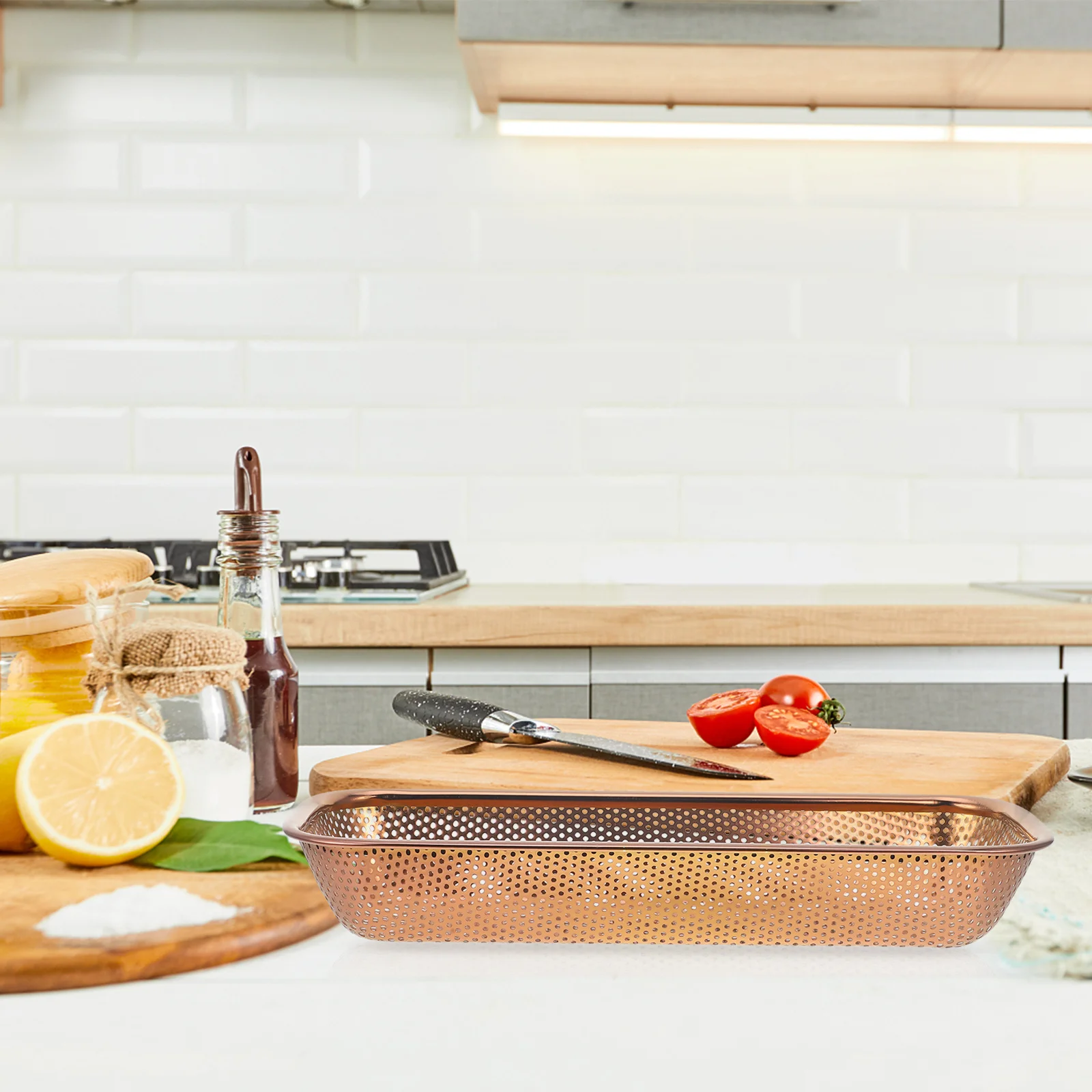 

Large Stainless Steel Utensil Holder for Kitchen Countertop Chopstick and Spoon Storage Basket Cutlery Organizer Drying Drain