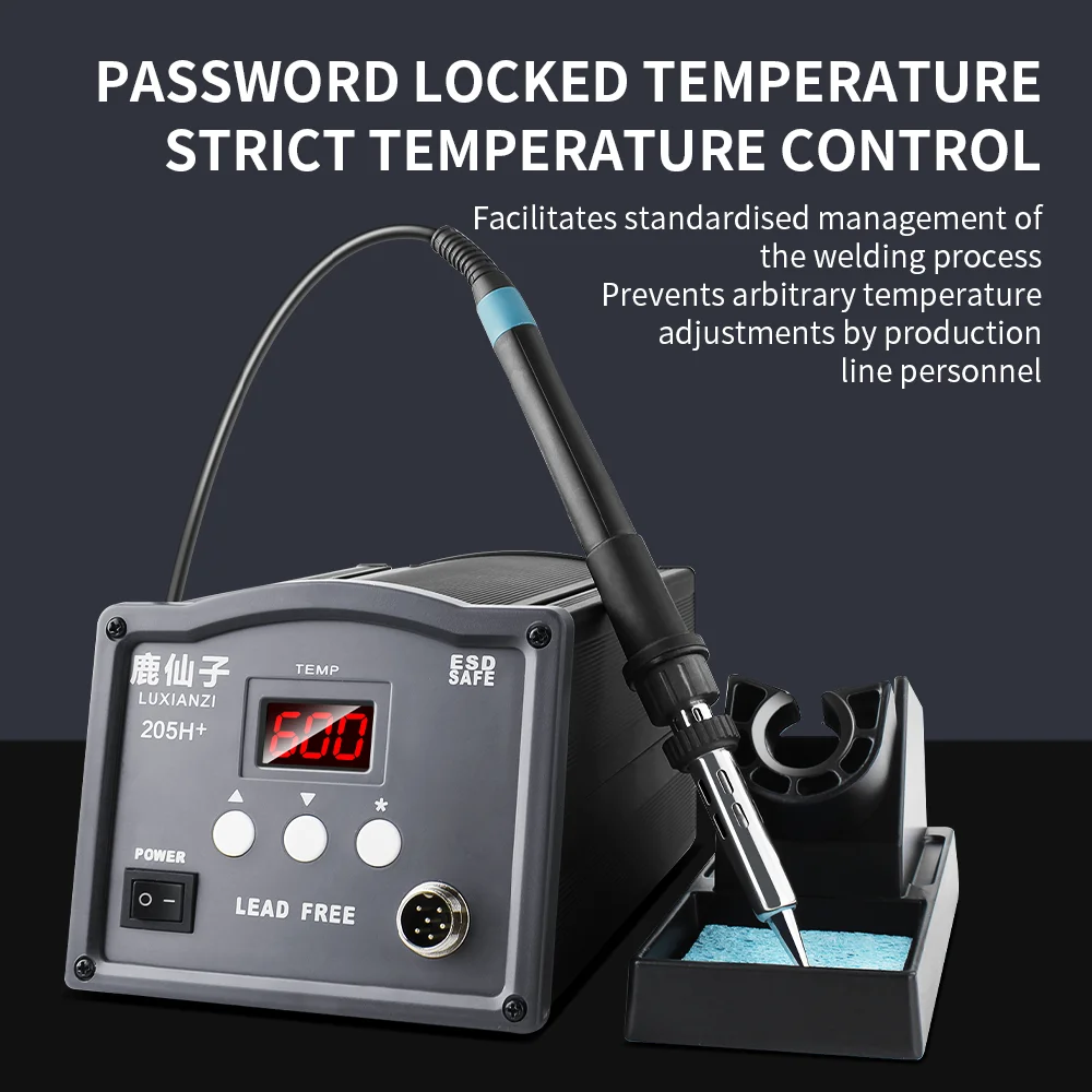 Imagem -02 - Luxianzi Digital Elétrica de Solda Ferro Bga Estação de Retrabalho Soldagem Ferramenta de Reparo Temperatura Ajustável Solda Ponta de Ferro 205h 150w