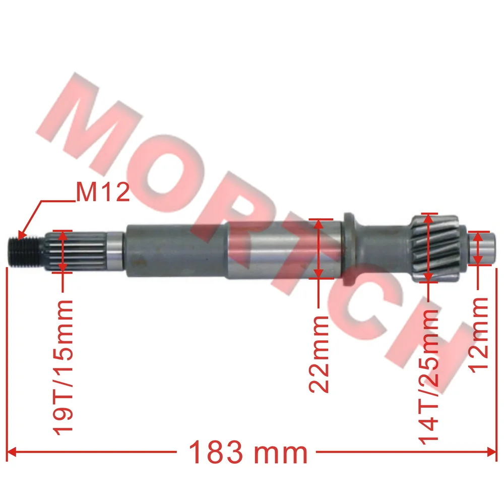 CF250 Transmission Input Shaft 250-5052A For Jonway JMstar CFmoto Scooter Motorcycle ATV 172mm Engine