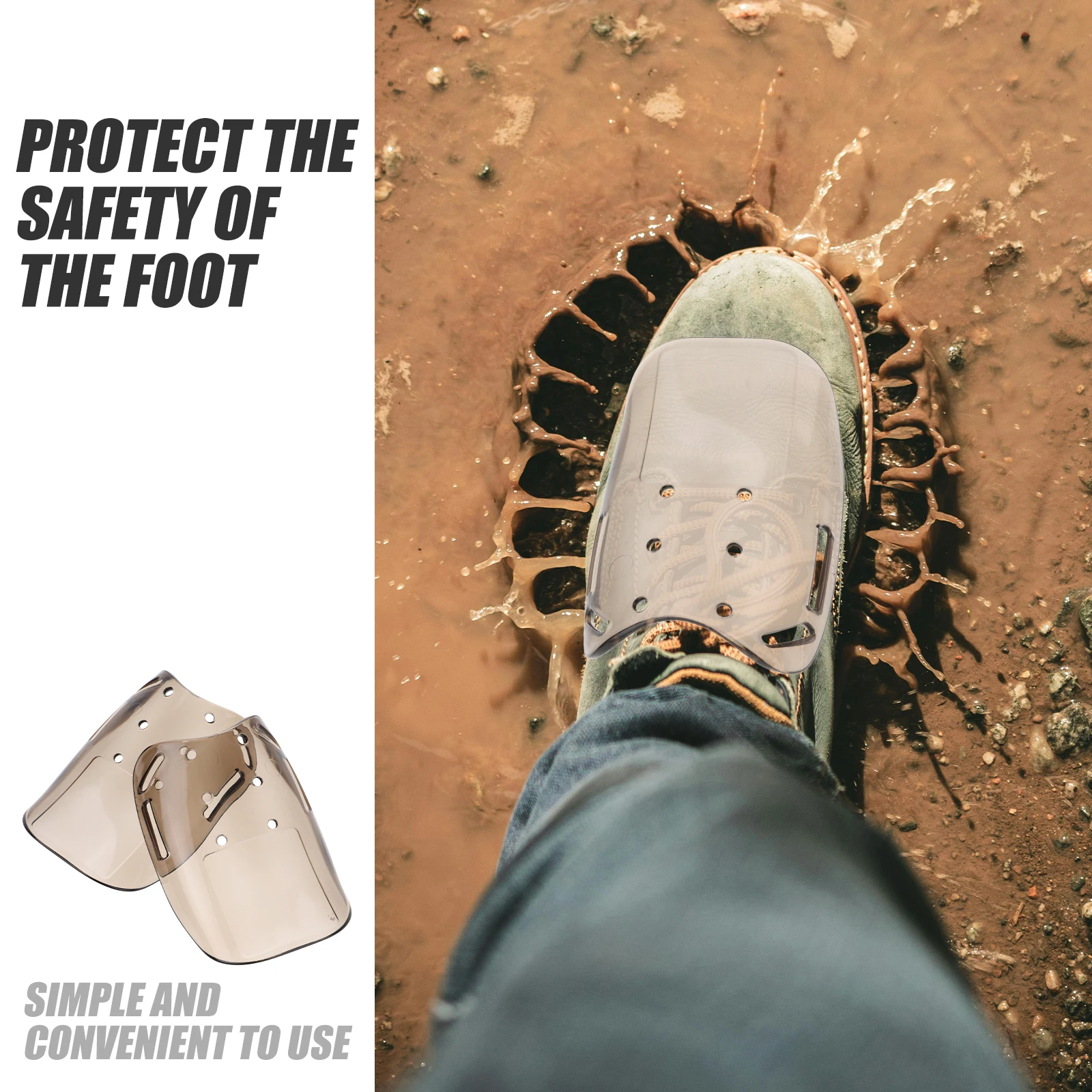 

Anti-smash Shoe Cover Plastic Covers Safety Shoes Protector Water Proof Protectors Reusable Abs Footwear Guard Man